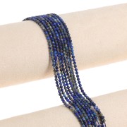 Round faceted gemstone beads 2.5 mm - Lapis Lazuli x38cm