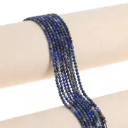 Round faceted gemstone beads 2.5 mm - Lapis Lazuli x38cm