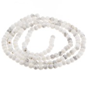 Round faceted beads 2 mm - Howlite x38cm