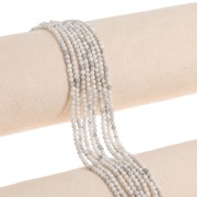 Round faceted beads 2 mm - Howlite x38cm