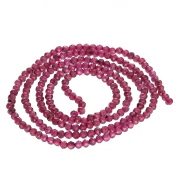 Round faceted beads 2 mm Garnet x39cm