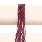 Round faceted beads 2 mm Garnet x39cm