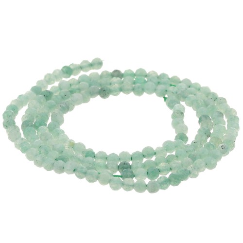 Bead Faceted round beads  2mm Green Aventurine x38cm