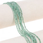 Bead Faceted round beads  2mm Green Aventurine x38cm