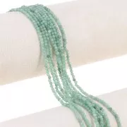 Bead Faceted round beads  2mm Green Aventurine x38cm