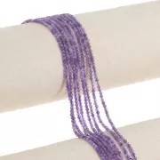 Bead Faceted round beads 2mm Amethyste x38cm