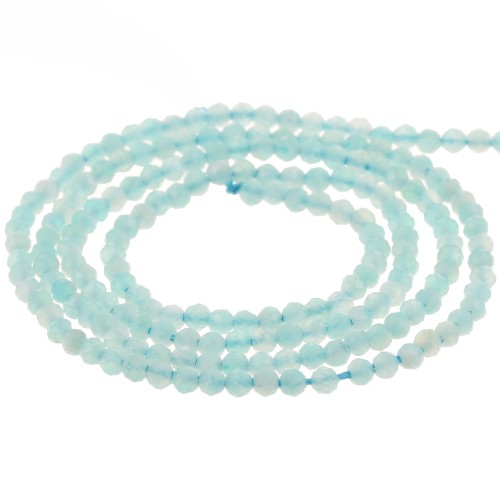 Bead Faceted round beads 2mm Amazonite x38cm