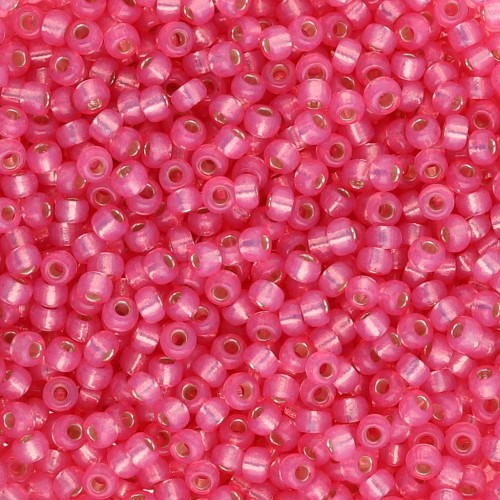 Seed beads Miyuki 11/0 556 - Dyed Alabaster Rose Silver Lined x8g