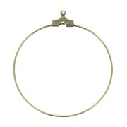 Basis for Creole earrings 40 mm with one hole bronze x2|raw }}