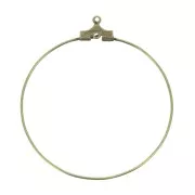 Basis for Creole earrings 40 mm with one hole bronze x2