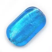 Silver foil rectangle 26x16mm Dark Aquamarine x4