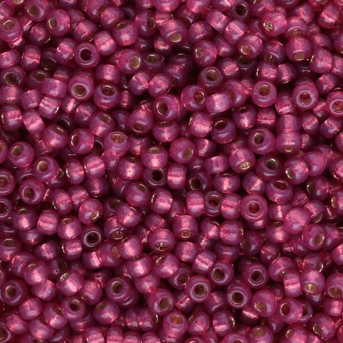 Seed beads Miyuki Duracoat 11/0 4247 - Dyed Peony Pink Silver Lined x8g