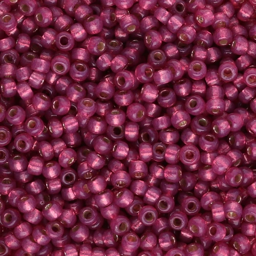 Seed beads Miyuki Duracoat 11/0 4247 - Dyed Peony Pink Silver Lined x8g