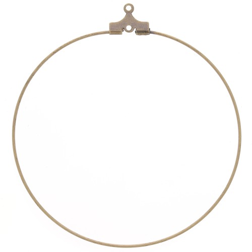 Basis for Creole earrings 1 loop 50 mm bronze x2