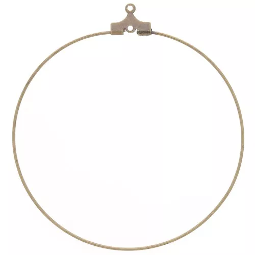 Basis for Creole earrings 1 loop 50 mm bronze x2