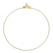 Basis for Creole earrings 1 hole 50 mm Gilded with fine 24K x2|raw }}