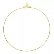 Basis for Creole earrings 1 hole 50 mm Gilded with fine 24K x2