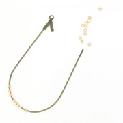 Drop earring holders 46x23 mm Fine silver plated x2