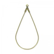 Drop earring holders 45x23 mm bronze x2|raw }}