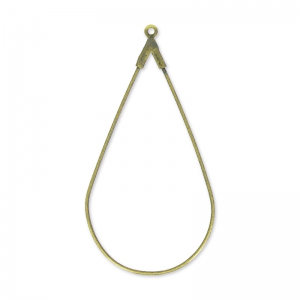 Drop earring holders 45x23 mm bronze x2