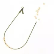 Drop earring holders 45x23 mm bronze x2