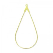 Bracket earrings drops 45x23 mm Fine gold plated x2