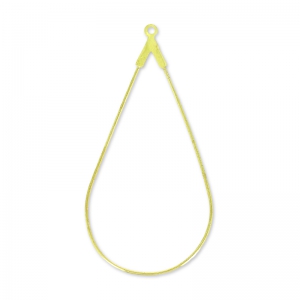 Bracket earrings drops 45x23 mm Fine gold plated x2