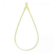 Drop earring holders 50x25 mm Fine gold plated x2|raw }}