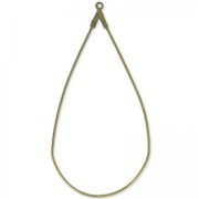 Drop earring holders 60x30 mm bronze x2