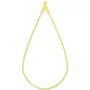 Base for drop earrings 30x60 mm Gilded with fine 24K x2