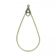Bracket earrings drops one hoop 45x23 mm bronze x2|raw }}