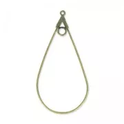 Bracket earrings drops one hoop 45x23 mm bronze x2