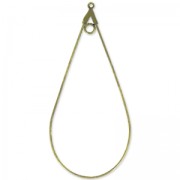 Single hoop drop earrings 60x30 mm bronze x2|raw }}