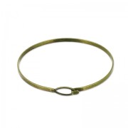 Oval jonc bracelet hook 57x63mm bronze tone x1|raw }}