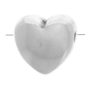 Heart beads 6mm Antique Silver Plating x4|raw }}