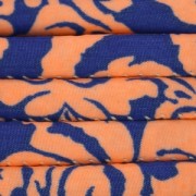 Cotton tube cord6mm  Salmon/hard blue x 1m