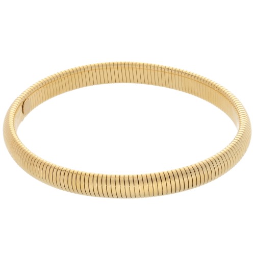 68 mm beaded bracelet - 8 mm wide - 304L Gold-plated stainless steel x1