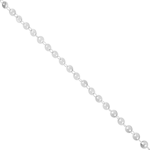 Fancy disc chain 4 mm - Stainless steel 304L x50cm