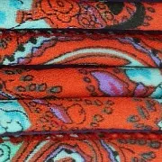 Cotton tube cord6mm Rost/Mint/Aqua x 1m