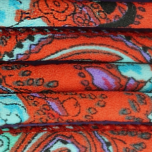 Cotton tube cord6mm Rost/Mint/Aqua x 1m