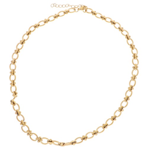 Necklace 7.5 mm - Stainless steel 304L Gold x46cm