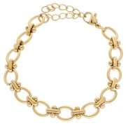 7.5 mm Fantasy Mesh Bracelet - 304L Gold Stainless Steel x16cm|raw }}