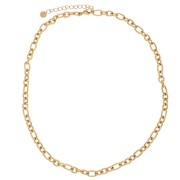 Trace 5.7 mm Alternating Mesh Necklace - 304L Gold Stainless Steel x44.5cm