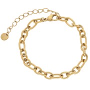 Trace mesh bracelet alternated 5.7 mm - Stainless steel 304L Gold x16cm|raw }}