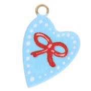 Heart charm 12x8 mm UV print - Knot - 304L stainless steel Gold - Blue - Red|raw }}