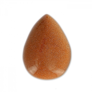 Pear shaped cabochon 18x13 mm Gold Stone - Imitation Pierre de soleil x1