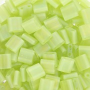 Miyuki Tila Beads 5x5x1.9 mm TL-143FR - Transparent Chartreuse AB Mat x10g|raw }}