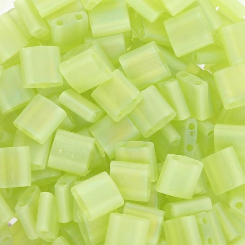Miyuki Tila Beads 5x5x1.9 mm TL-143FR - Transparent Chartreuse AB Mat x10g