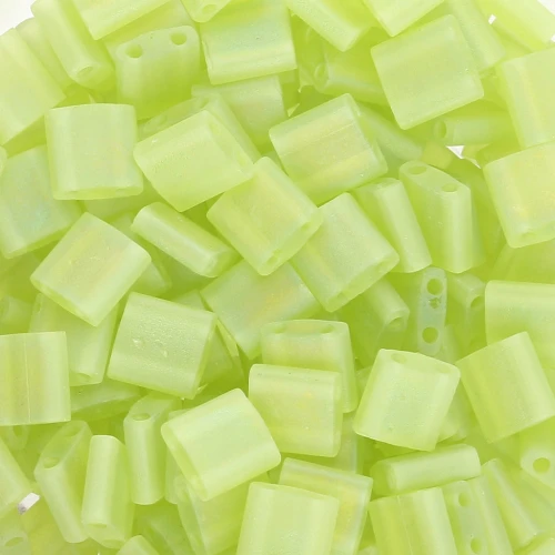 Miyuki Tila Beads 5x5x1.9 mm TL-143FR - Transparent Chartreuse AB Mat x10g