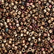 Matubo 10/0 Seed Beads, 2.1 mm - Gold Copper Iris Metallic Matte, 10 g
